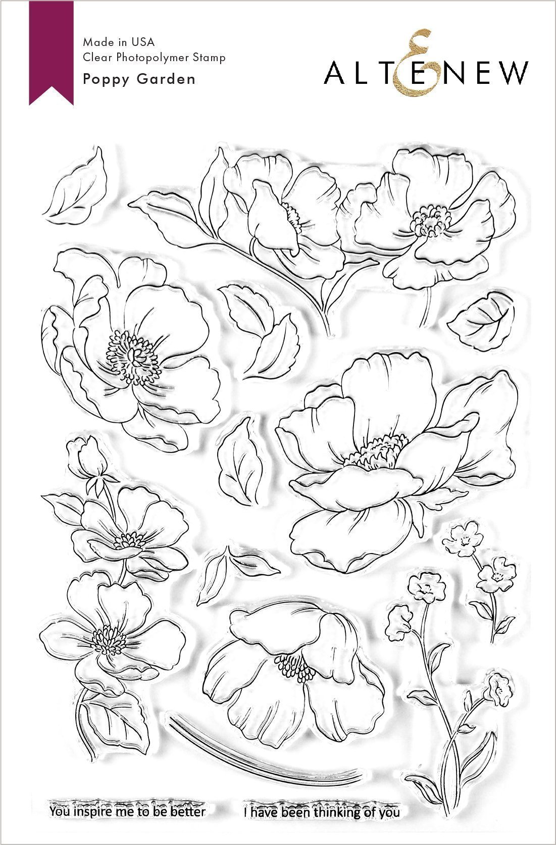 Altenew - Poppy Garden Stamp Set
