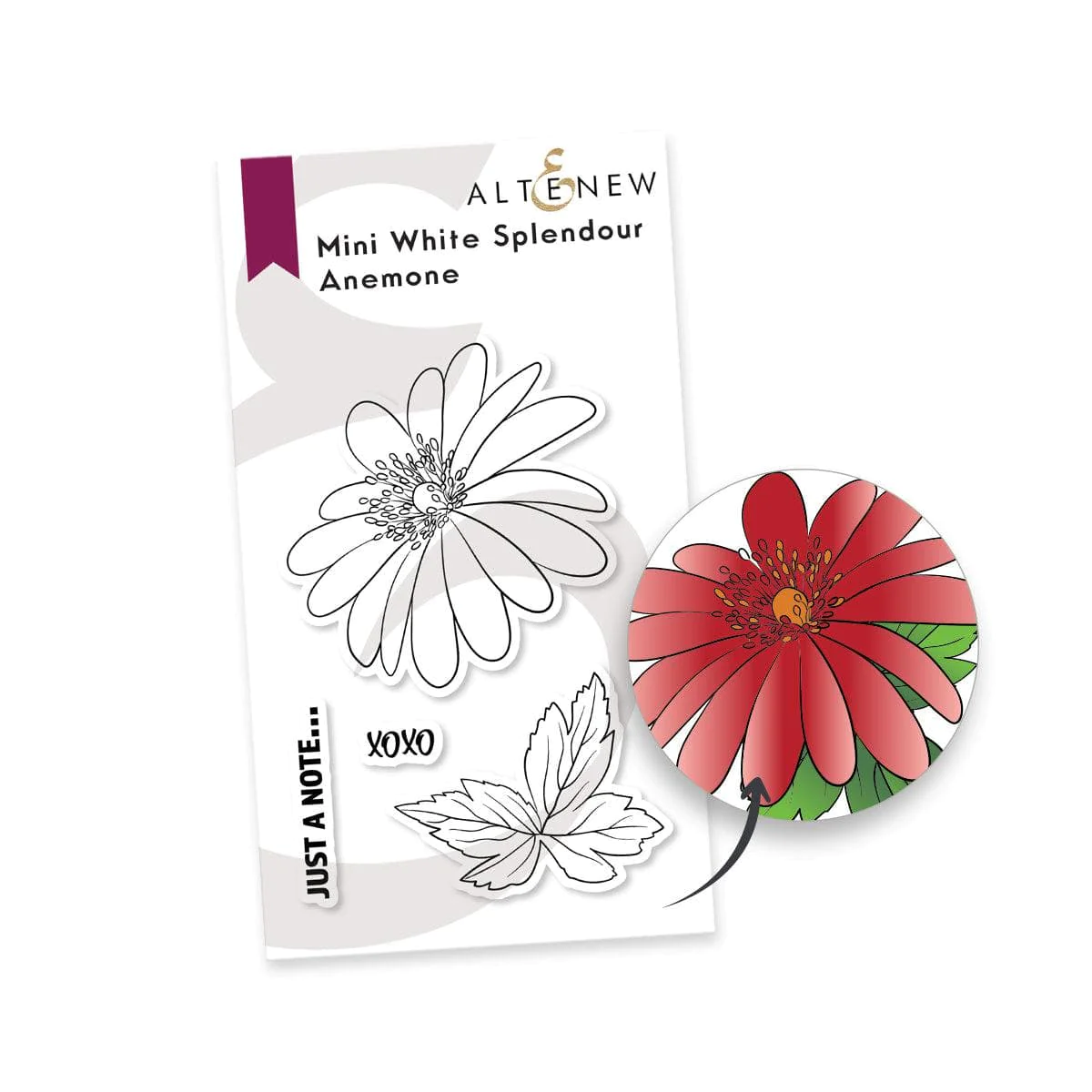 Altenew - Mini White Splendour Anemone Stamp Set