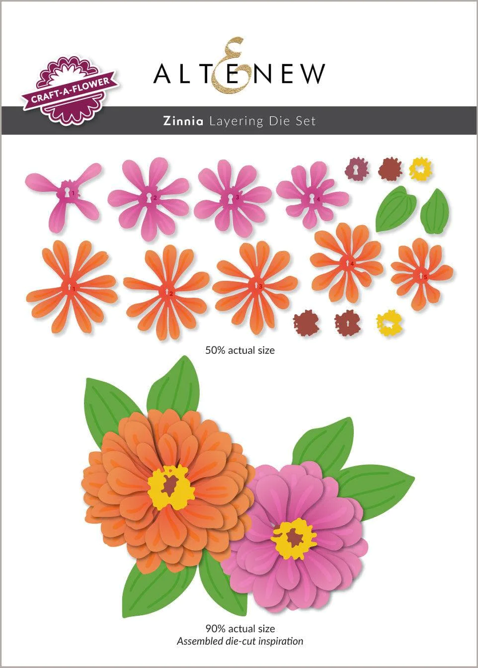 Altenew - Craft-A-Flower: Zinnia Layering Die Set