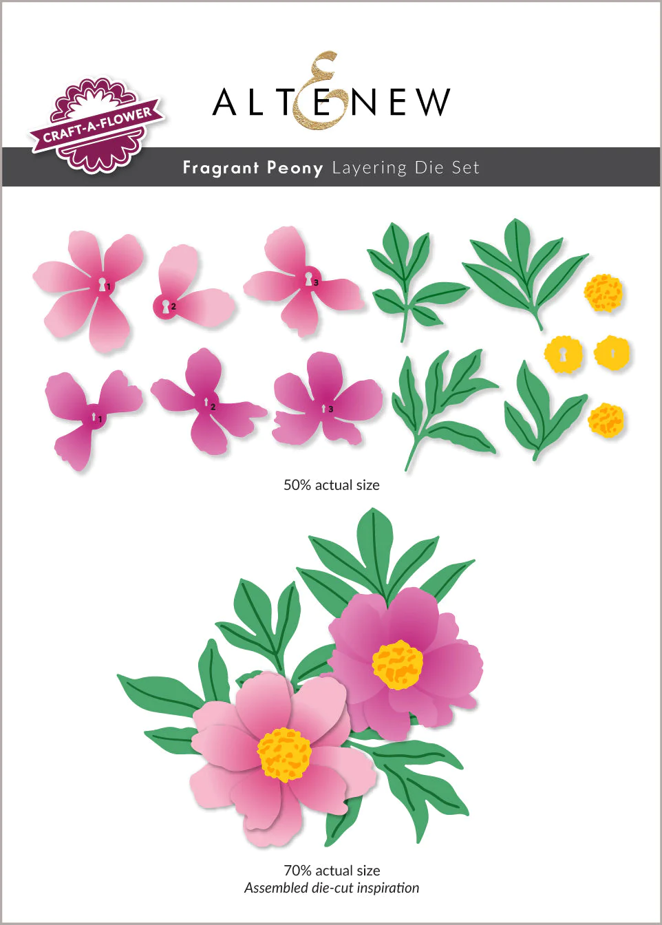 Altenew - Craft-A-Flower: Fragrant Peony Layering Die Set