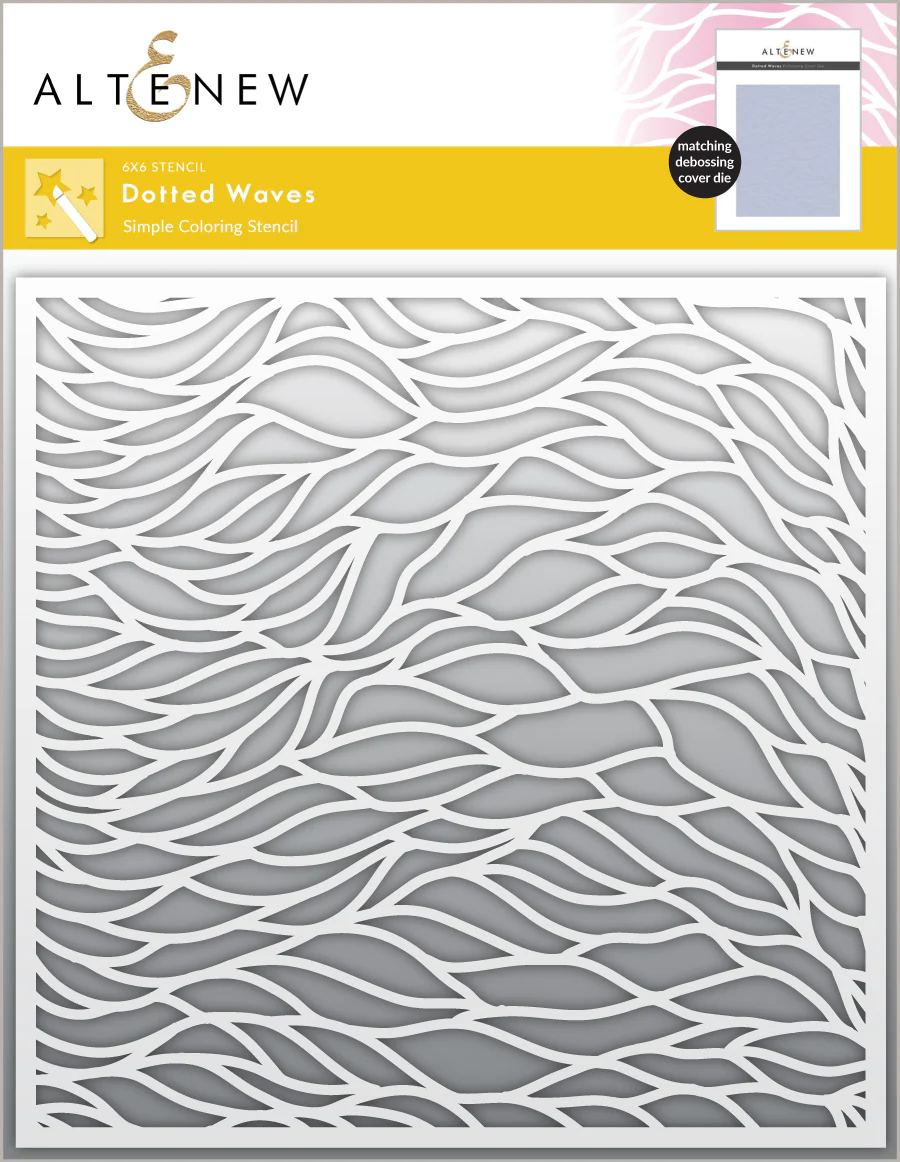 Altenew - Dotted Waves Simple Coloring Stencil