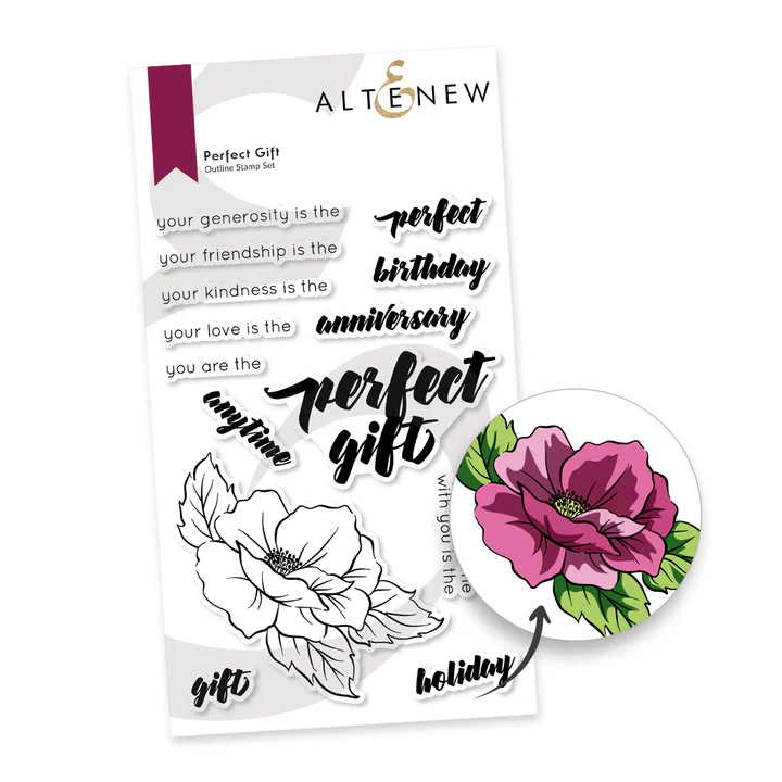 Altenew - Perfect Gift Stamp Set AND STENCIL SET ONLY
