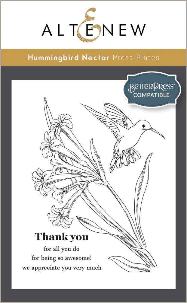 Altenew - Hummingbird Nectar Press Plate