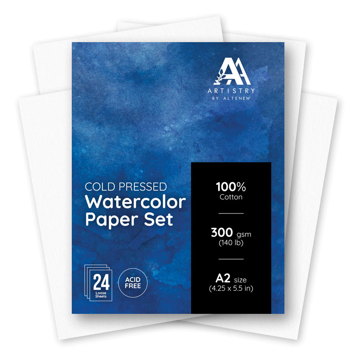 Altenew - Watercolor Paper Set (A2 loose sheets) - Cold Pressed