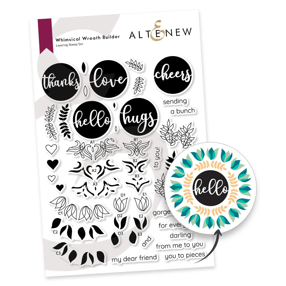 Altenew - Whimsical Wreath Builder Stamp Set