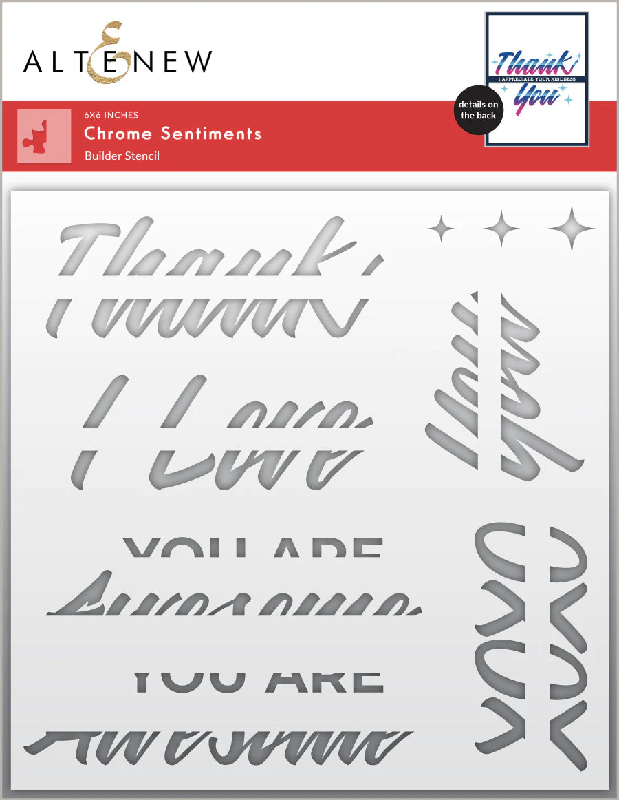 Altenew - Chrome Sentiments Stencil