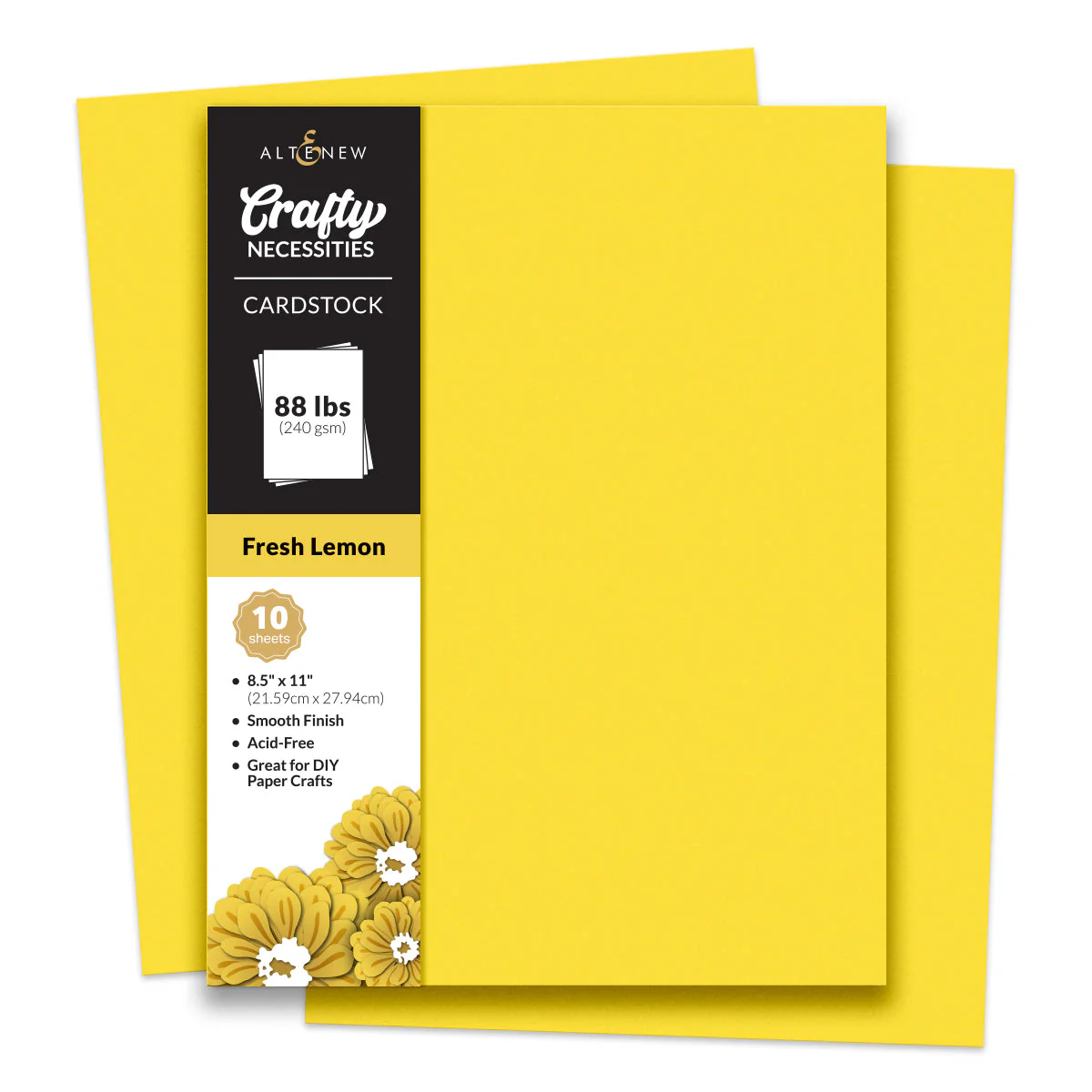 Altenew - Crafty Necessities: Fresh Lemon Cardstock (10 sheets/set)
