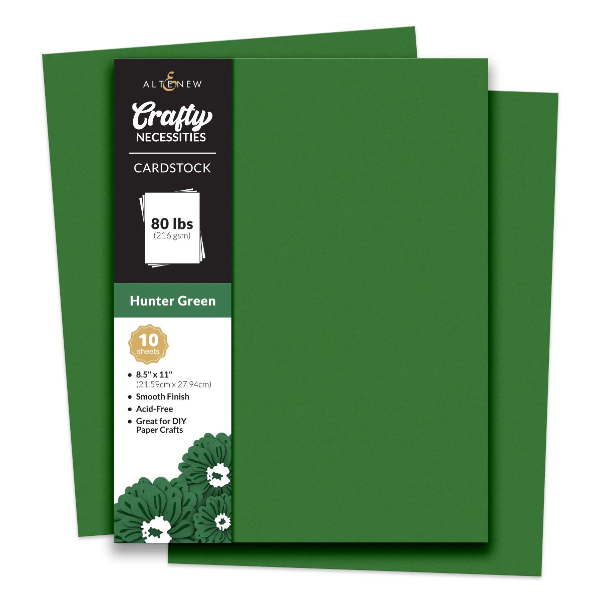 Altenew - Crafty Necessities: Hunter Green Cardstock (10 sheets/set)