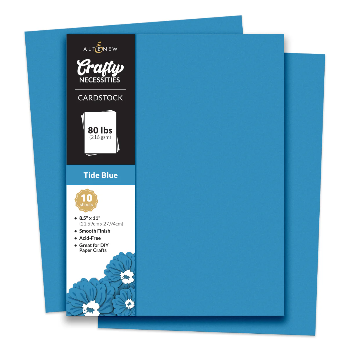 Altenew - Crafty Necessities: Tide Blue Cardstock (10 sheets/set)