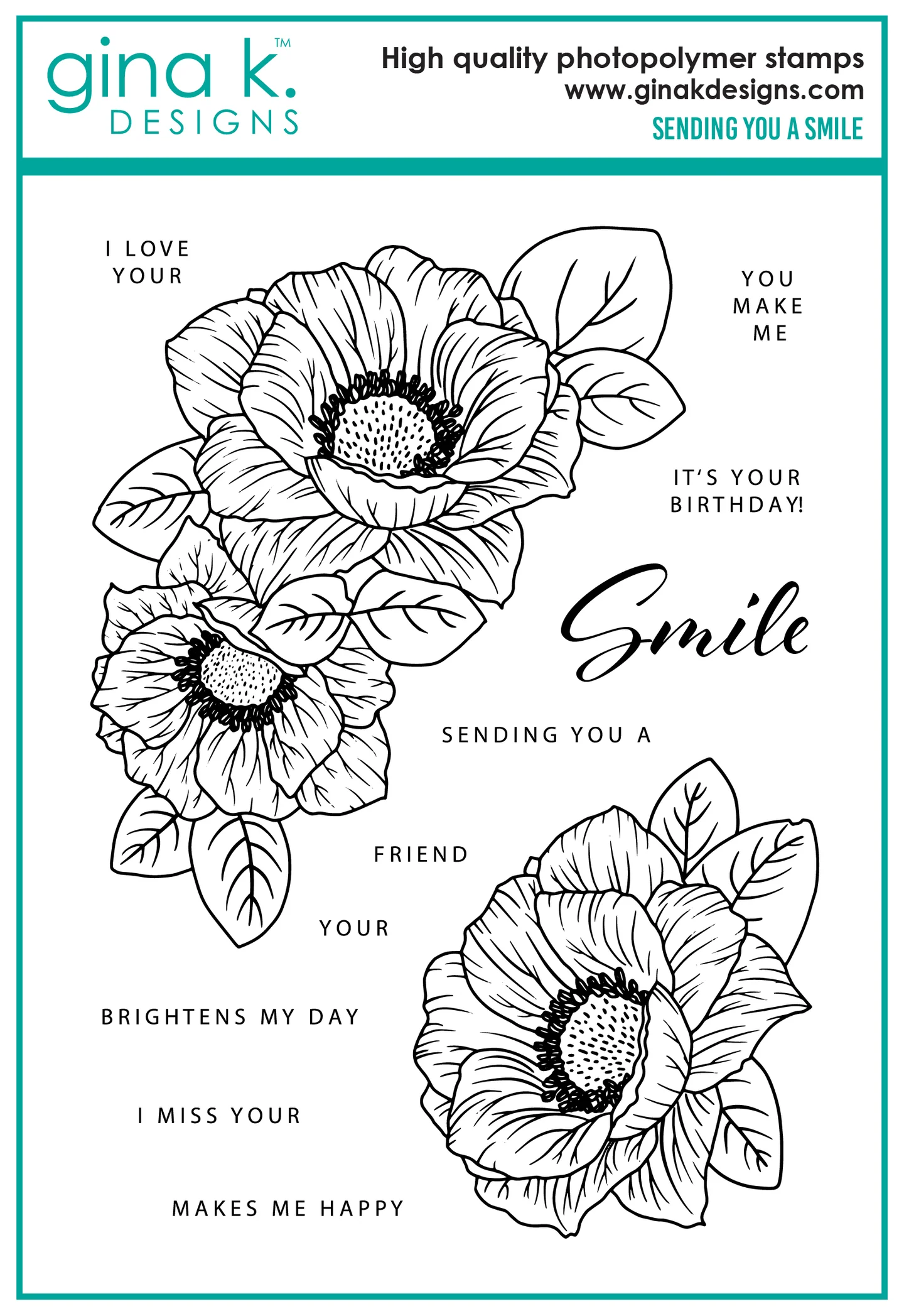 Gina K Designs - Sending You a Smile - STAMPS