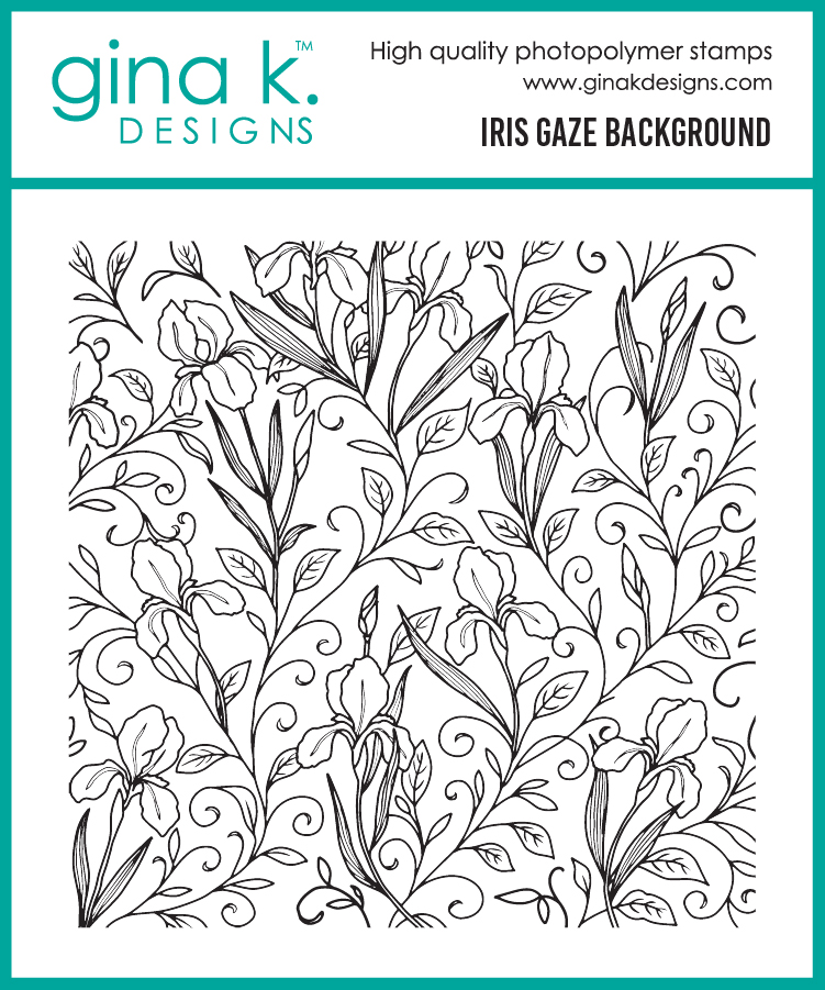 Gina K Designs - Iris Gaze Background Stamp - STAMPS