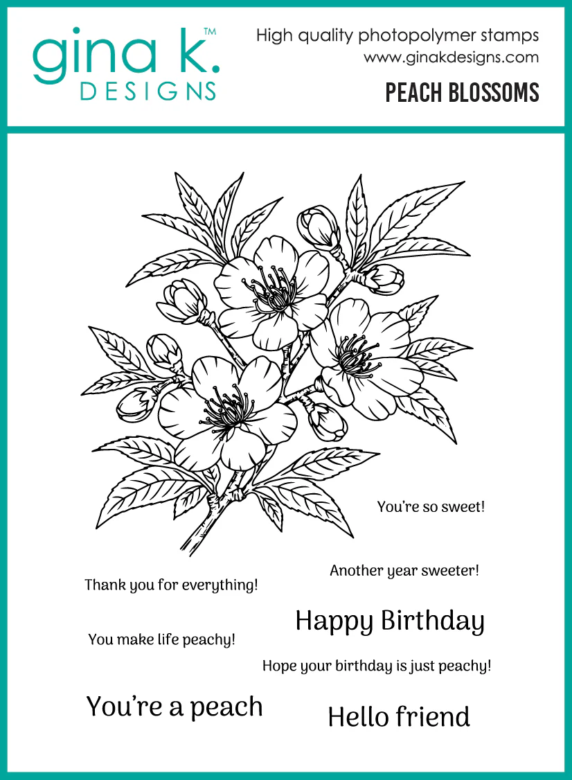 *NEW* - Gina K Designs - Peach Blossoms - STAMPS
