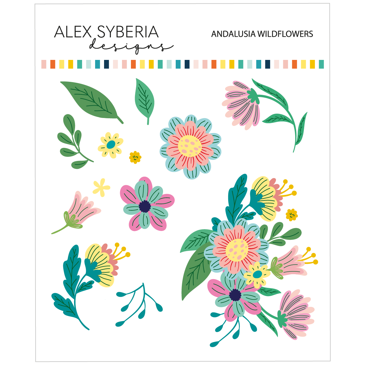 Alex Syberia Designs - Andalusia Wildflowers Die Set