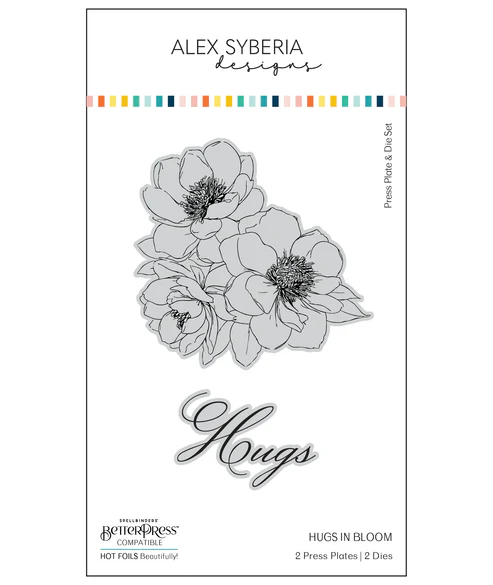 **NEW* - Alex Syberia Designs - Hugs in Bloom Press Plate & Die Set