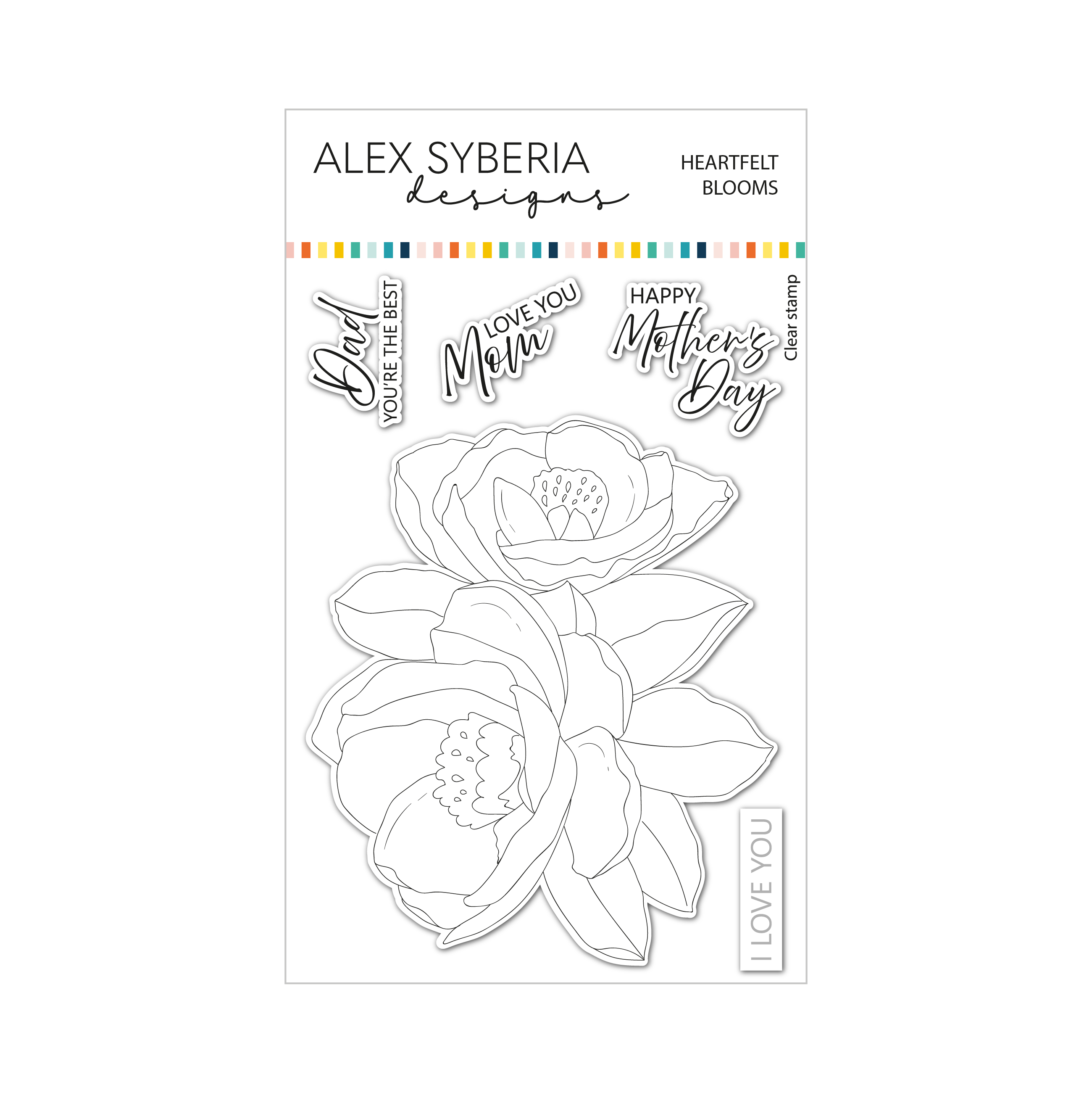 Alex Syberia Designs - Heartfelt Blooms Stamp Set 4*6