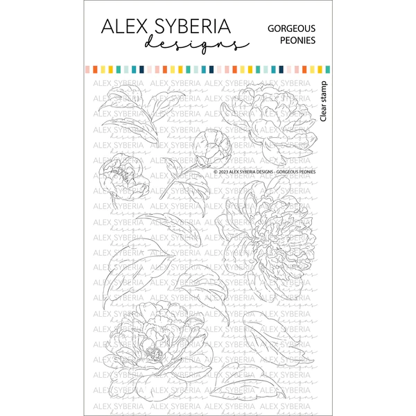 Alex Syberia Designs - Gorgeous Peonies Stamp Set