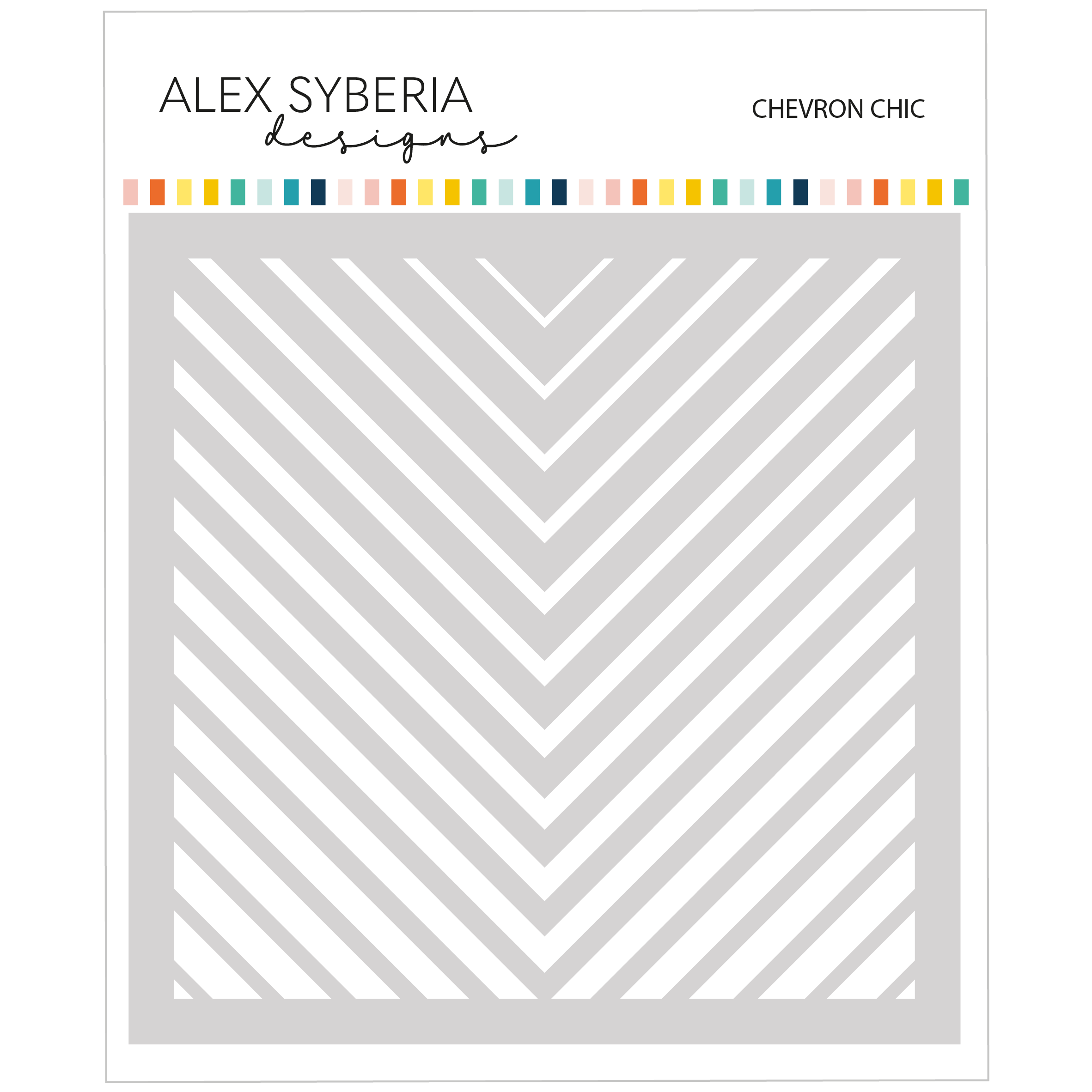Alex Syberia Designs - Chevron Chic Stencil