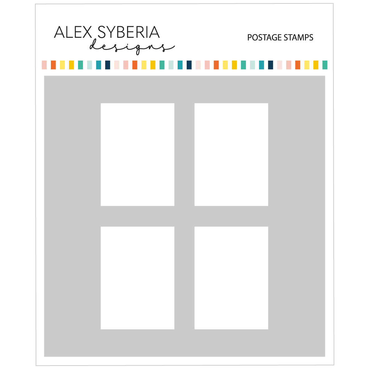 Alex Syberia Designs - Postage Stamps Stencil