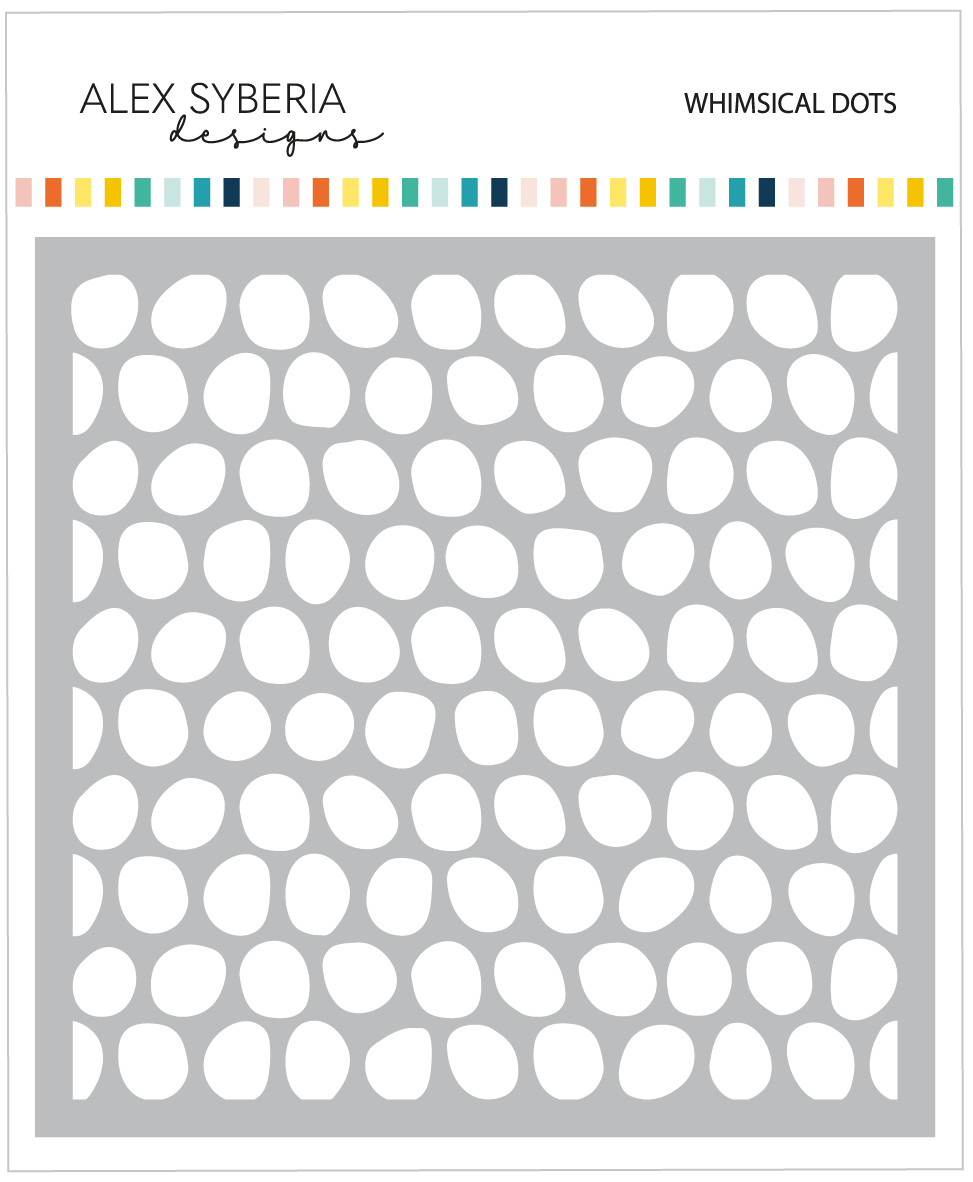 **NEW* - Alex Syberia Designs - Whimsical Dots Stencil