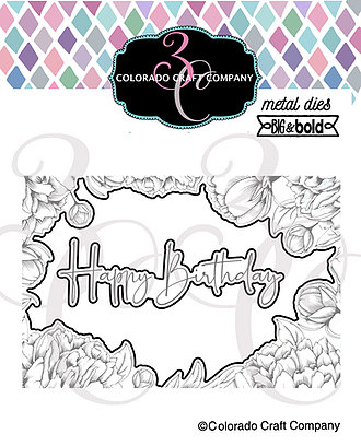 Colorado Craft Company - Big & Bold~Peonies Frame Dies