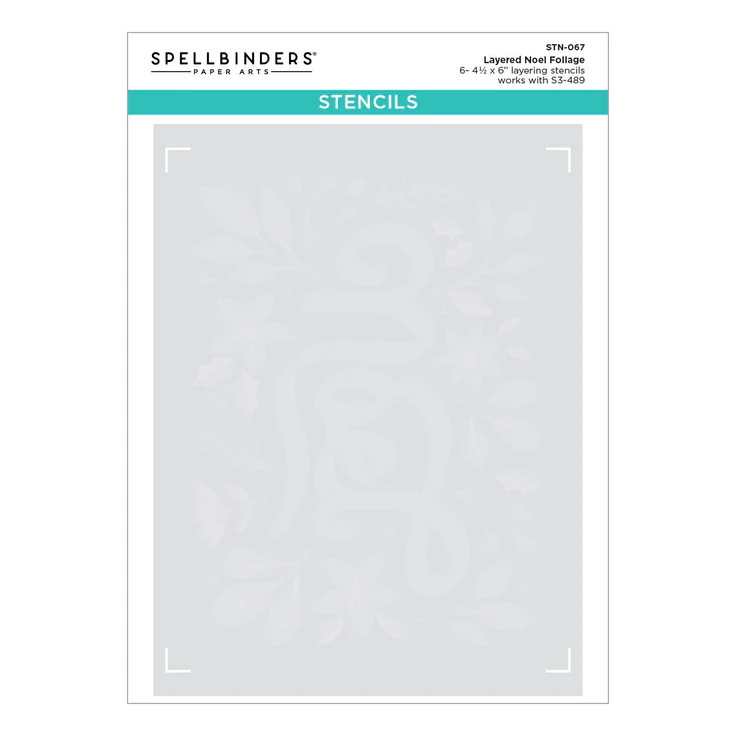 Spellbinders - Layered Noel Foliage Stencil & Die Bundle from the Layered Christmas Stencils Collection