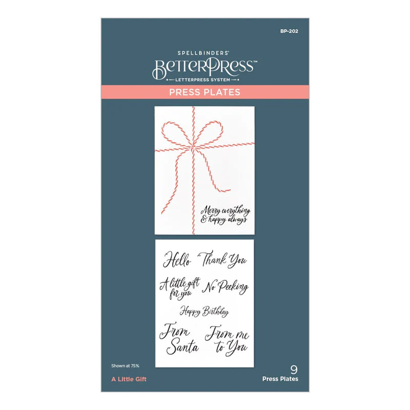 Spellbinders - A Little Gift Press Plates from the Dancin' Christmas Friends Collection