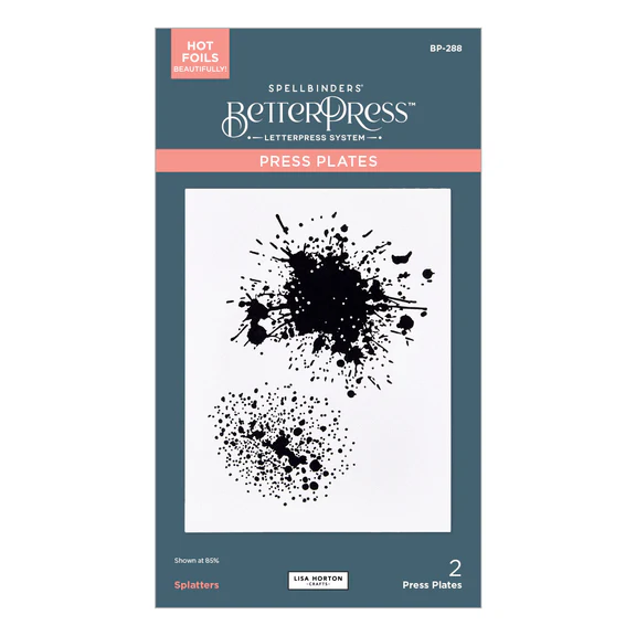 Spellbinders - Splatters BetterPress Plate from the Wildflowers Collection by Lisa Horton