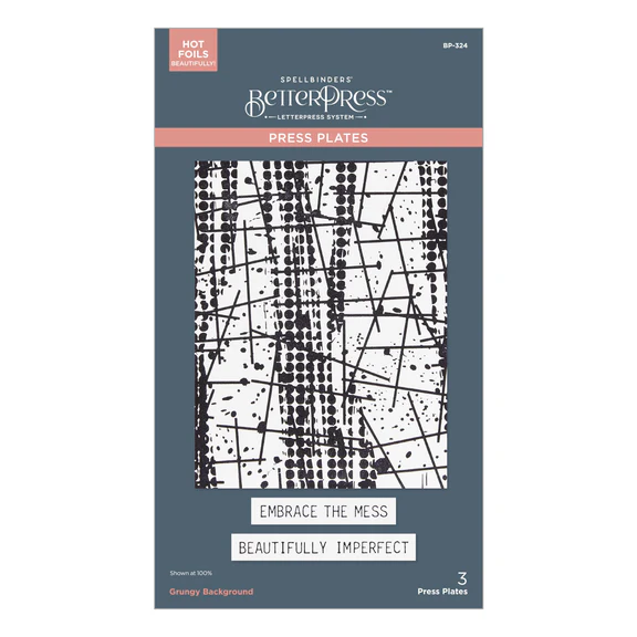 **NEW* - Spellbinders - Grungy Background Press Plates from the Beautifully Imperfect Collection