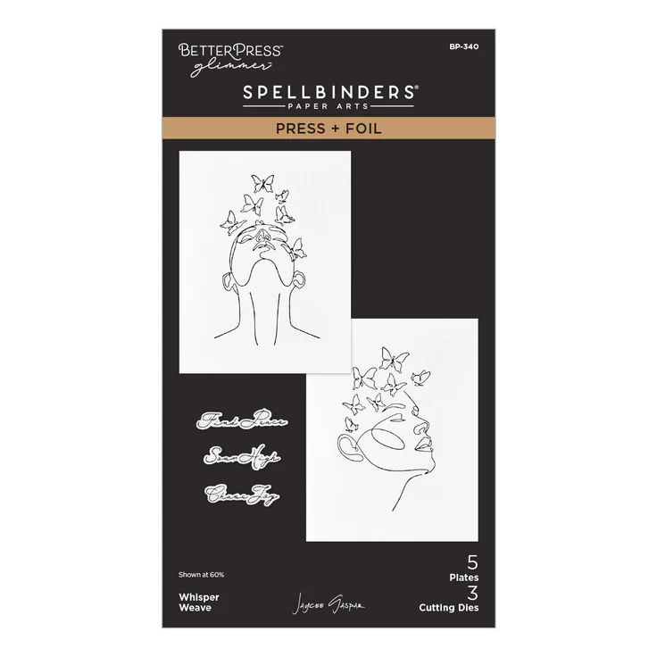 **NEW* - Spellbinders - Whisper Weave Press + Foil Plate & Die Set by Jaycee Gaspar