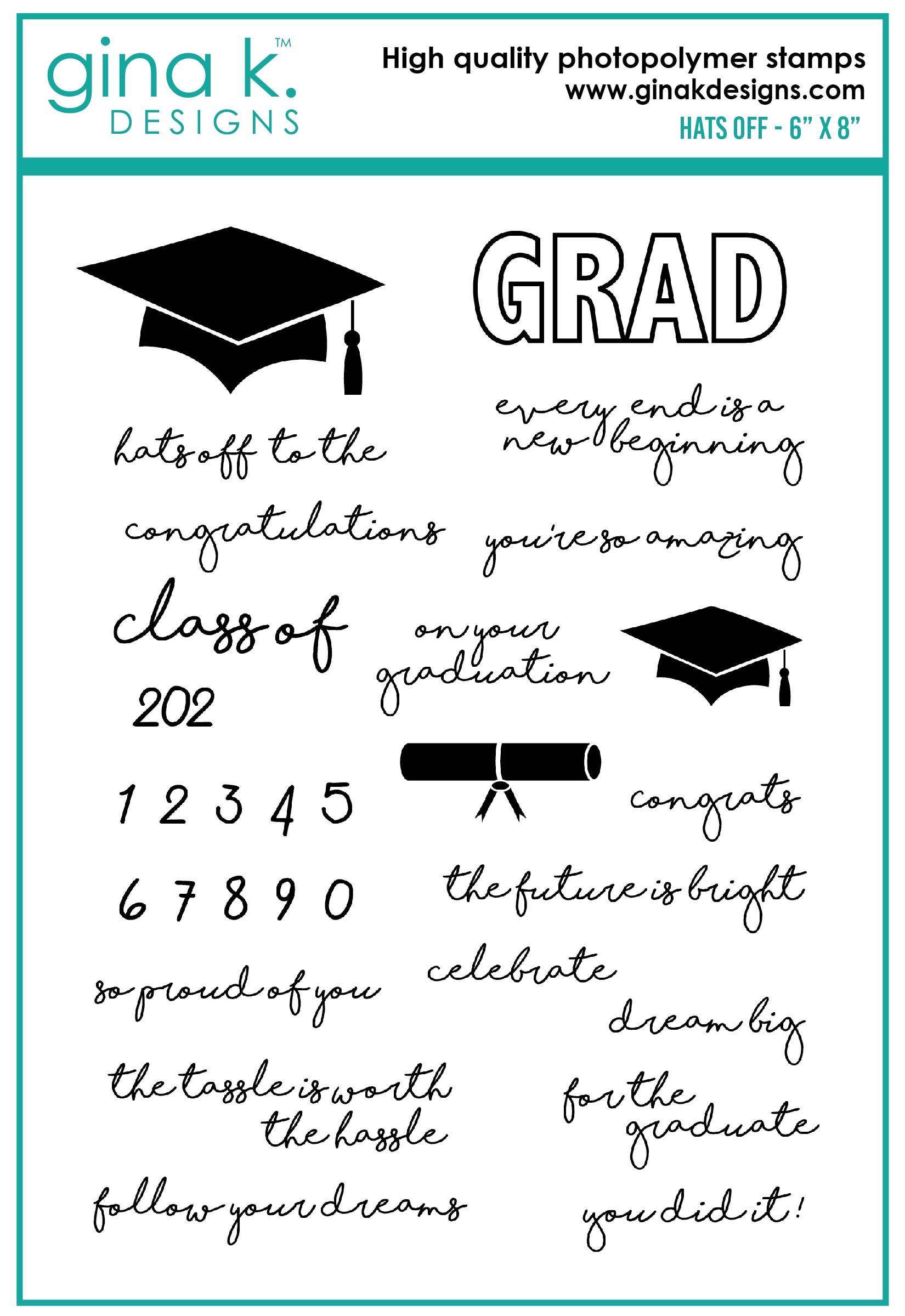 Gina K Designs - Hats Off - STAMPS