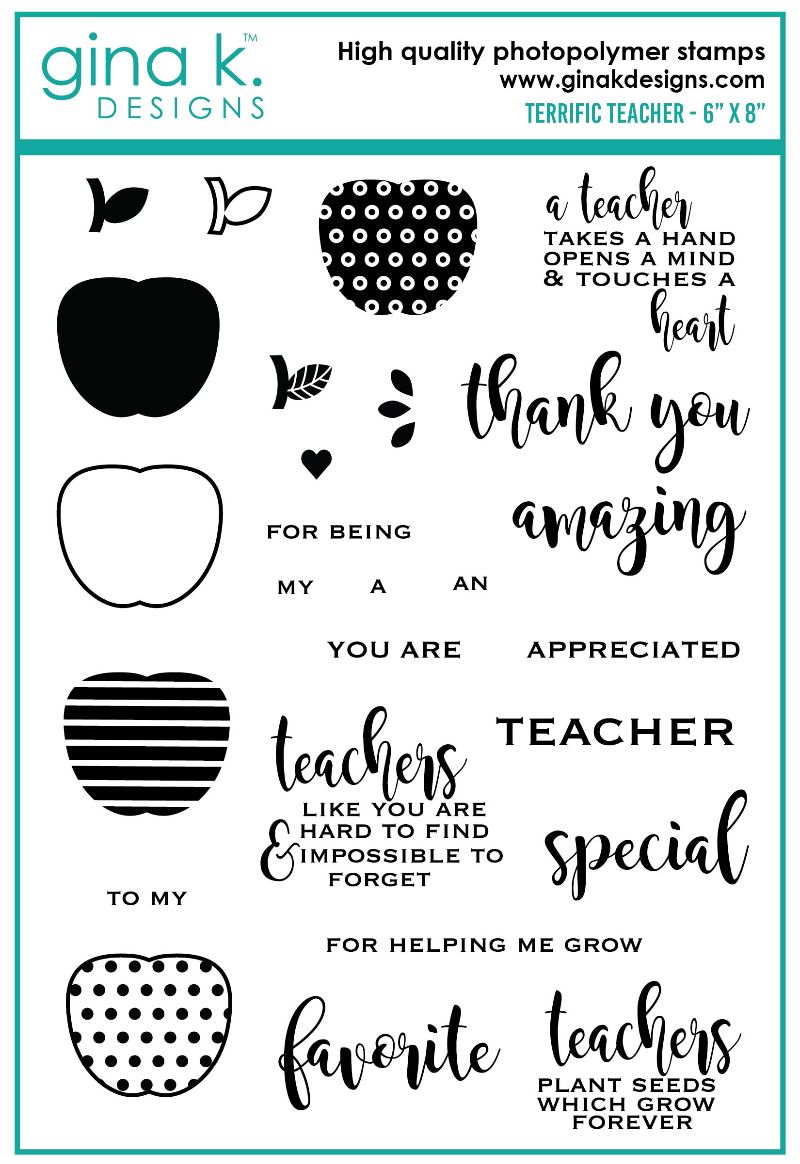 Gina K Designs - Terrific Teacher - STAMPS (SB1)