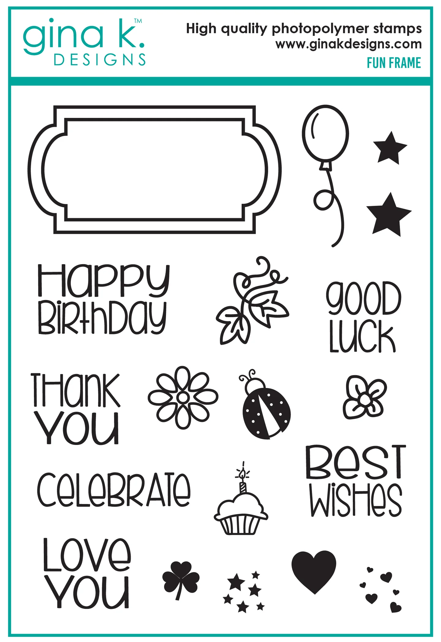 Gina K Designs - Fun Frame - STAMPS