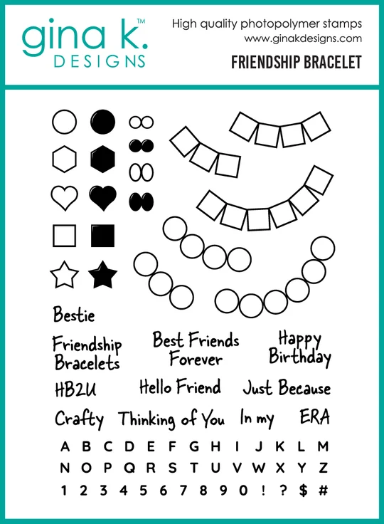 *NEW* - Gina K Designs - Friendship Bracelet - STAMPS