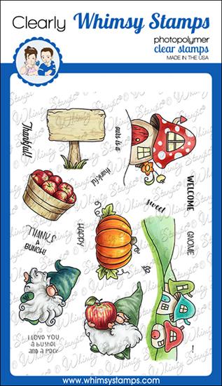 Whimsy Stamps - Gnome So Thankful Clear Stamps