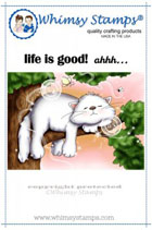 Whimsy Stamps - Lazy Kitty - Crissy Armstrong Collection