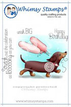 Whimsy Stamps - Dachshund Balloon - Crissy Armstrong Collection