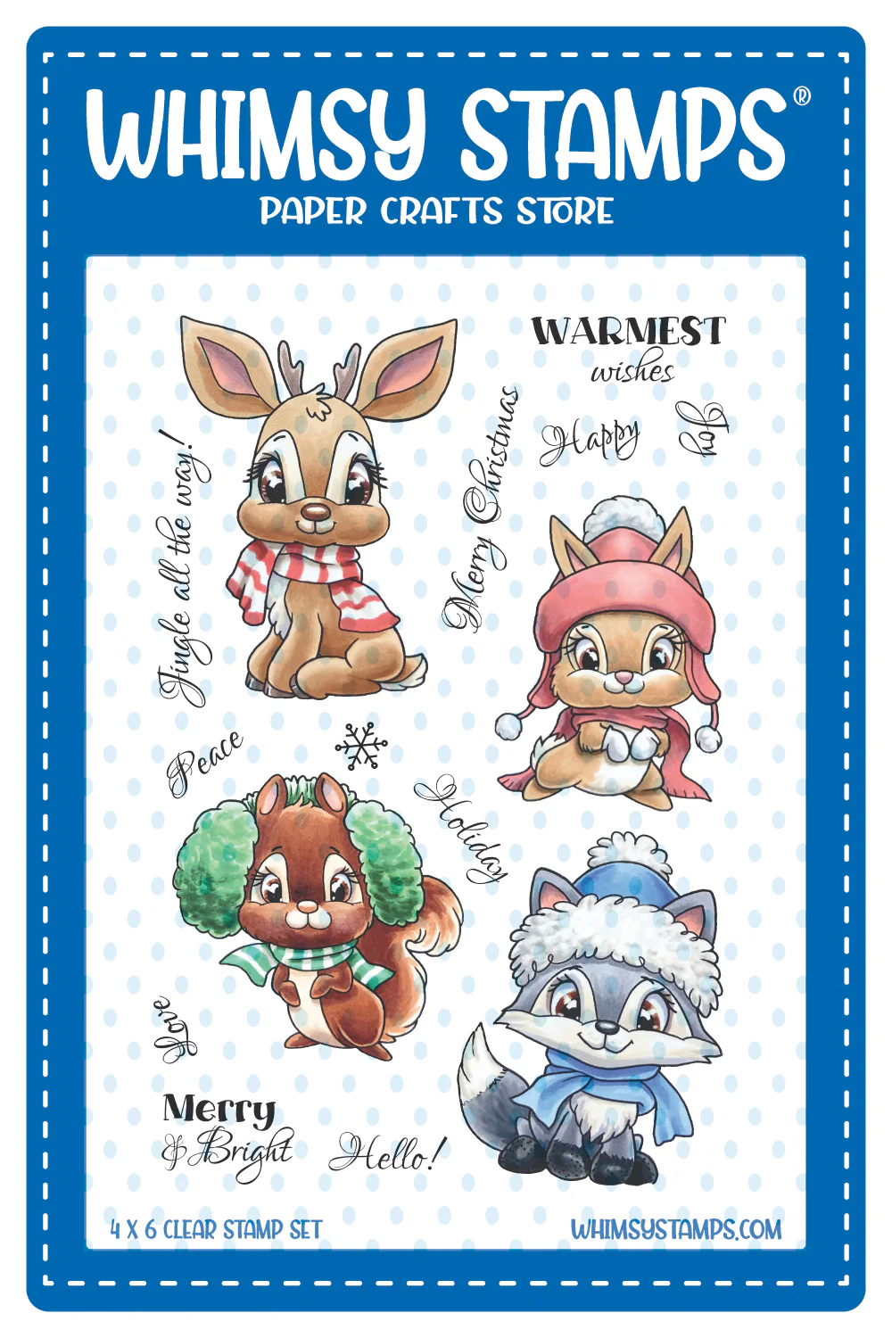 Whimsy Stamps - Christmas in the Woods Clear Stamps