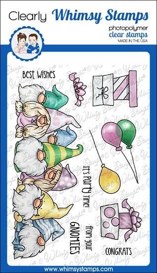 Whimsy Stamps - Gnome Party Row Clear Stamps