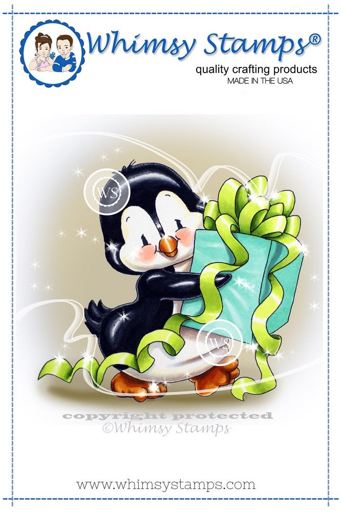Whimsy Stamps -  Penguin Prezzie