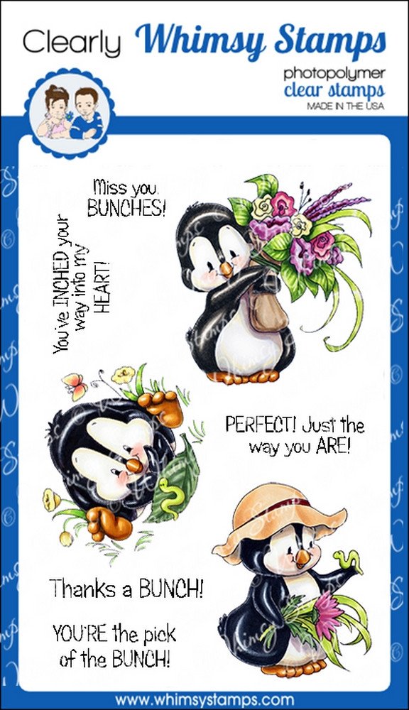 Whimsy Stamps - Penguin Gardener