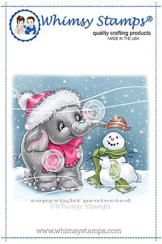 Whimsy Stamps - Ellie's Snowman Rubber Cling Stamp