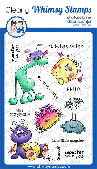 Whimsy Stamps - Monster Moods Clear Stamps