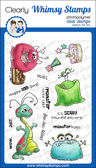Whimsy Stamps - Monster Birthday Clear Stamps