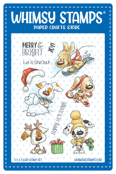 Whimsy Stamps - Christmas Doggies Clear Stamps