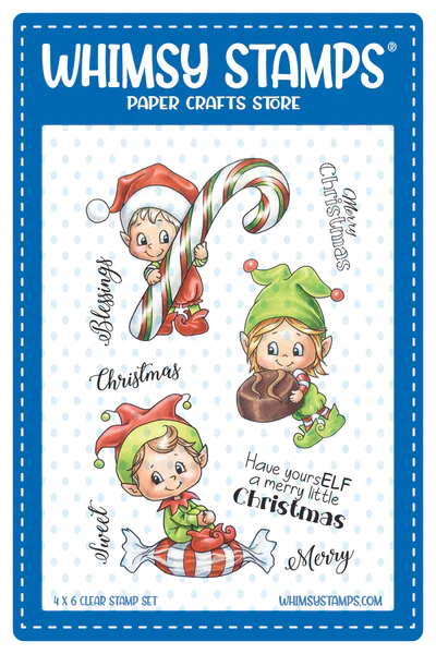 Whimsy Stamps - Elves on Christmas Clear Stamps