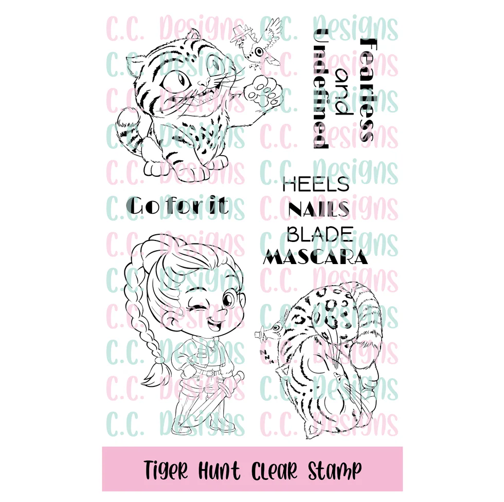 **NEW* - CC Designs - Tiger Hunt Clear Stamp Set