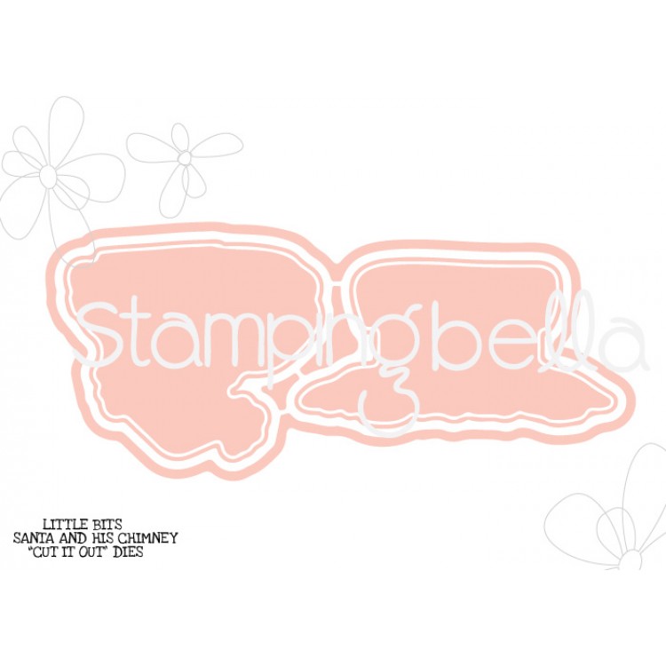 Stamping Bella - LITTLE BITS christmas collection Santa and his CHIMNEY "CUT IT OUT" DIE