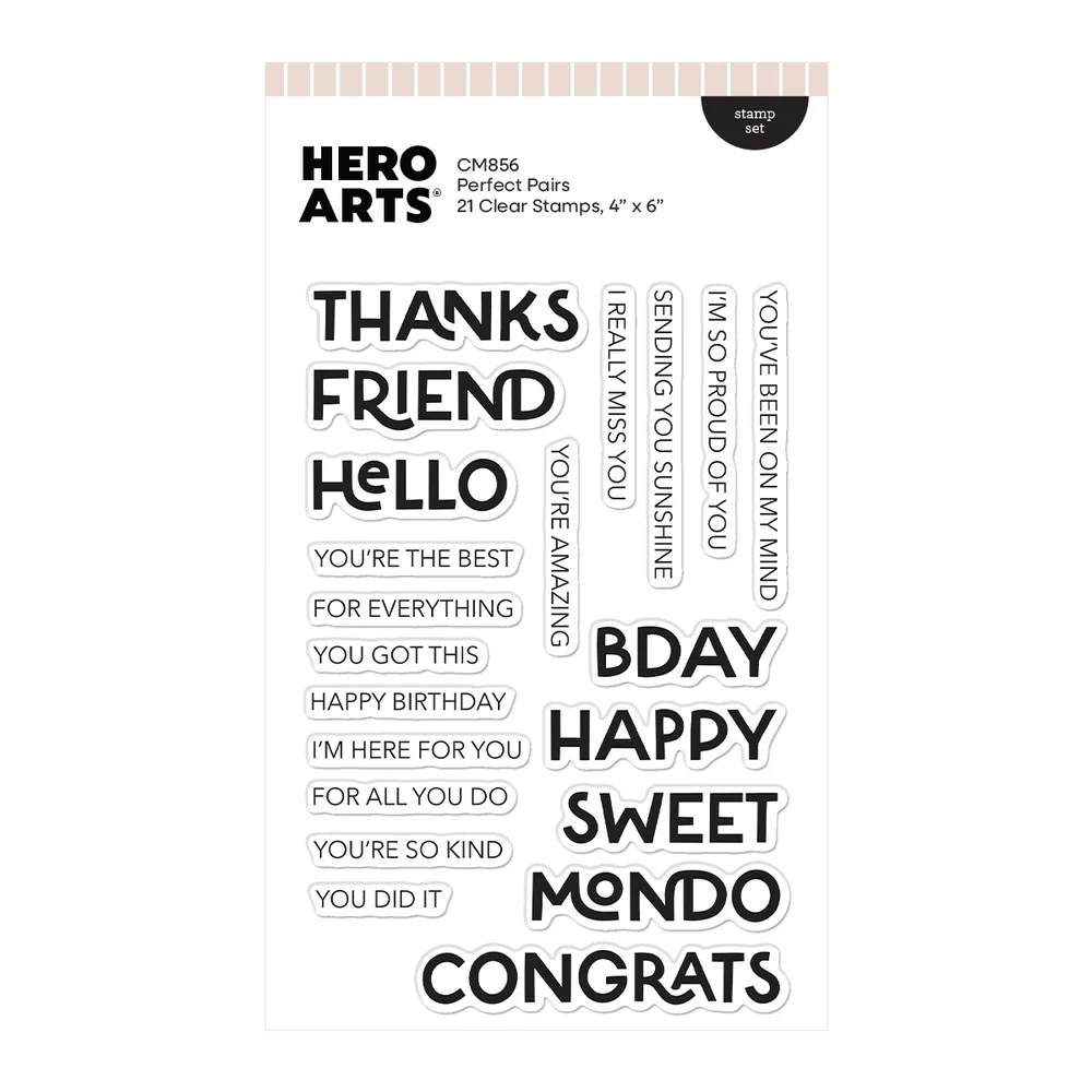 **NEW* - Spellbinders - Perfect Pairs Clear Stamp Set