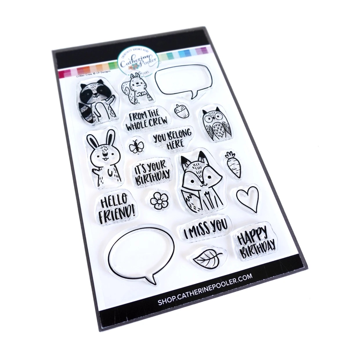 Catherine Pooler - Critter Crew Stamp Set WITH MATCHING DIE (SO)