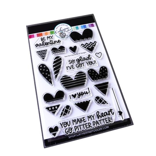 Catherine Pooler - Two Part Hearts Stamp Set